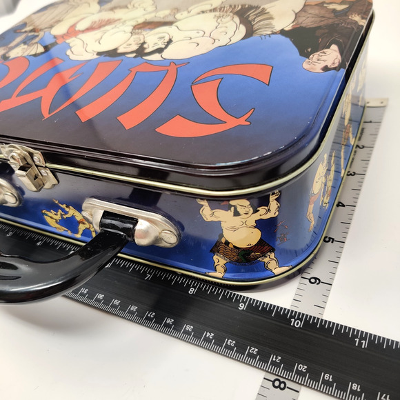 Sumo Basho Metal Lunch Box Vintage 1998 Fun Retro Collectible Wrestling Japan - Picture 12 of 16